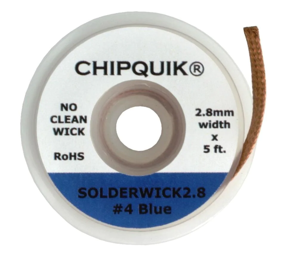 Chipquick - No Clean Solder wick/desoldering braid