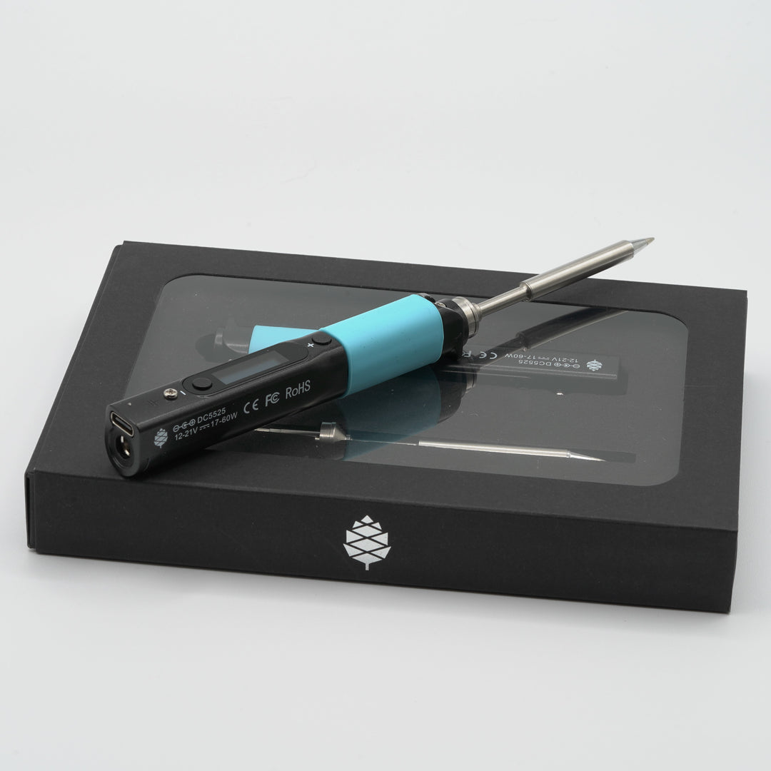 Fraos – Pinecil V2 – Tragbarer Zinn-Lötkolben, USB-C PD Und 12 V–24V DC5525 Hohlbuchse, Intelligente Schnellerwärmung, Einstellbare Temperatur, Digitaler Bildschirm, Spitze ST-B2, SMD, IronOS